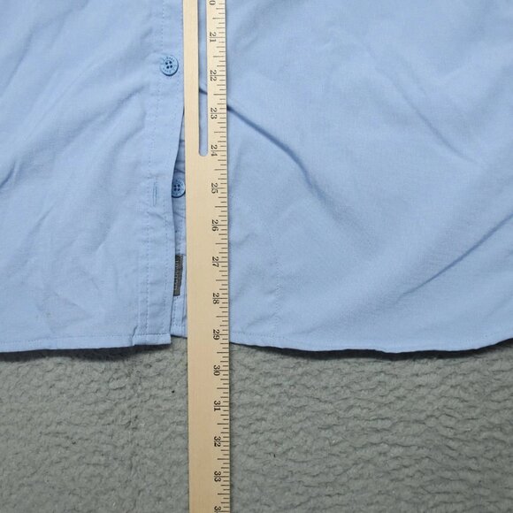 LL Bean Shirt Mens XL Blue No Fly Zone Safari Outdoor Vented Fishing Camp Pocket - Picture 7 of 15